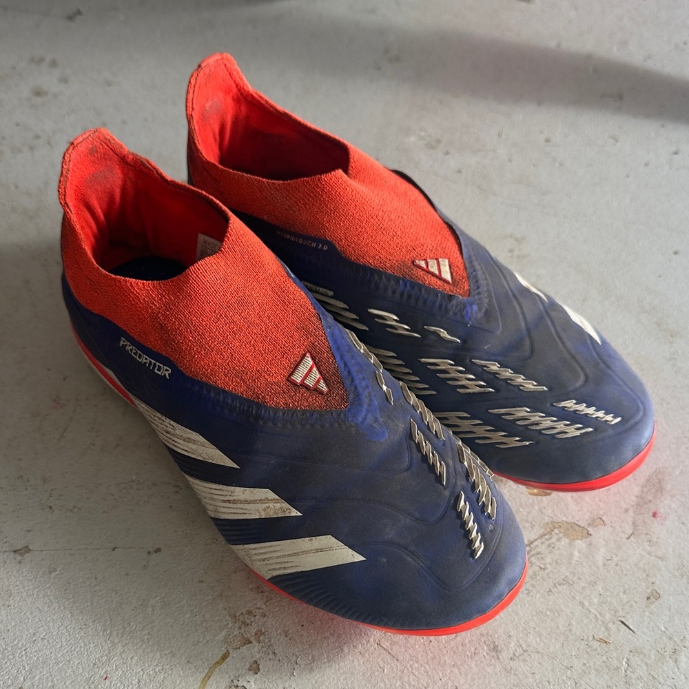 Adidas Predator Red and Blue Soccer Shoes